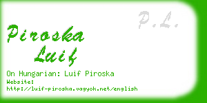 piroska luif business card